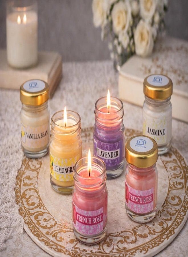 Quace Wax Mini Candle Jars Scented I Pack of 6 Mini Jar,Aromatherapy - Image 2